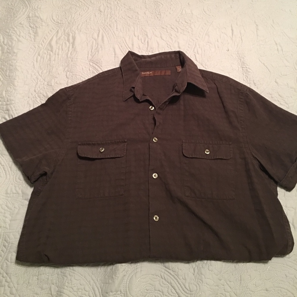 Perry Ellis Men’s short sleeve button down